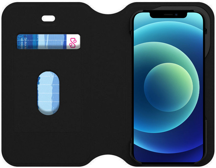 OtterBox Strada Via Series Apple iPhone 12 / 12 Pro Hoesje Black Night afbeelding 1