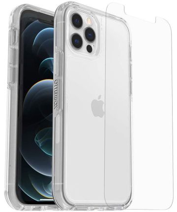 OtterBox Symmetry iPhone 12 / 12 Pro Hoesje + Alpha Glass Transparant Hoesjes