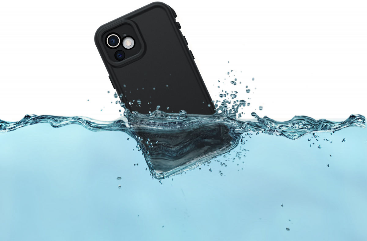 Lifeproof Frē Apple iPhone 12 Mini Hoesje Waterdicht Zwart afbeelding 6