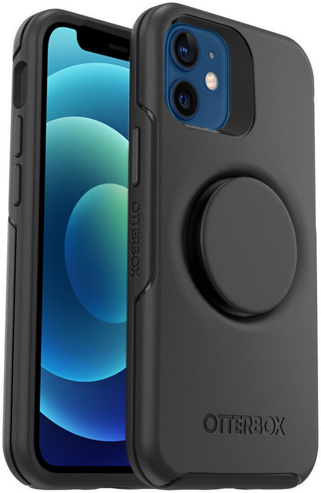 OtterBox Otter + Pop Symmetry iPhone 12 Mini Hoesje Zwart afbeelding 1