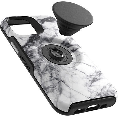 OtterBox Otter + Pop Symmetry iPhone 12 Mini Hoesje Wit Marmer afbeelding 6