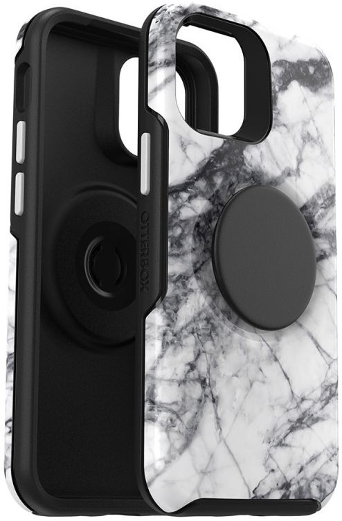 Otter + Pop Symmetry Series iPhone 12/12 Pro Hoesje Wit Marmer afbeelding 9