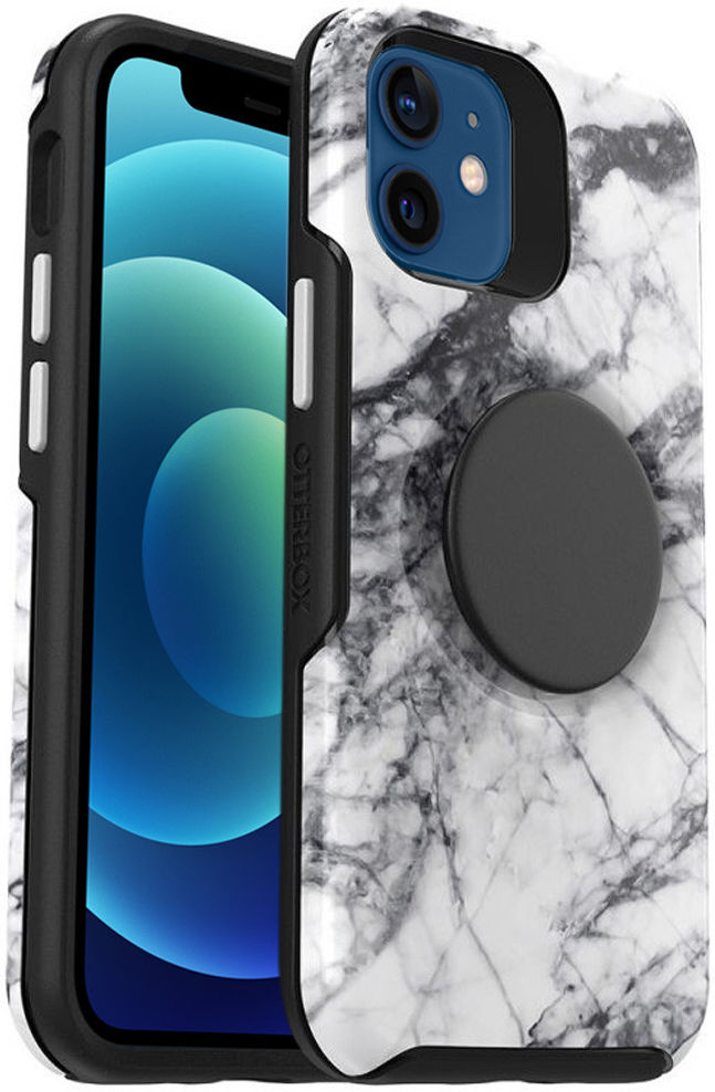 Otter + Pop Symmetry Series iPhone 12/12 Pro Hoesje Wit Marmer afbeelding 10