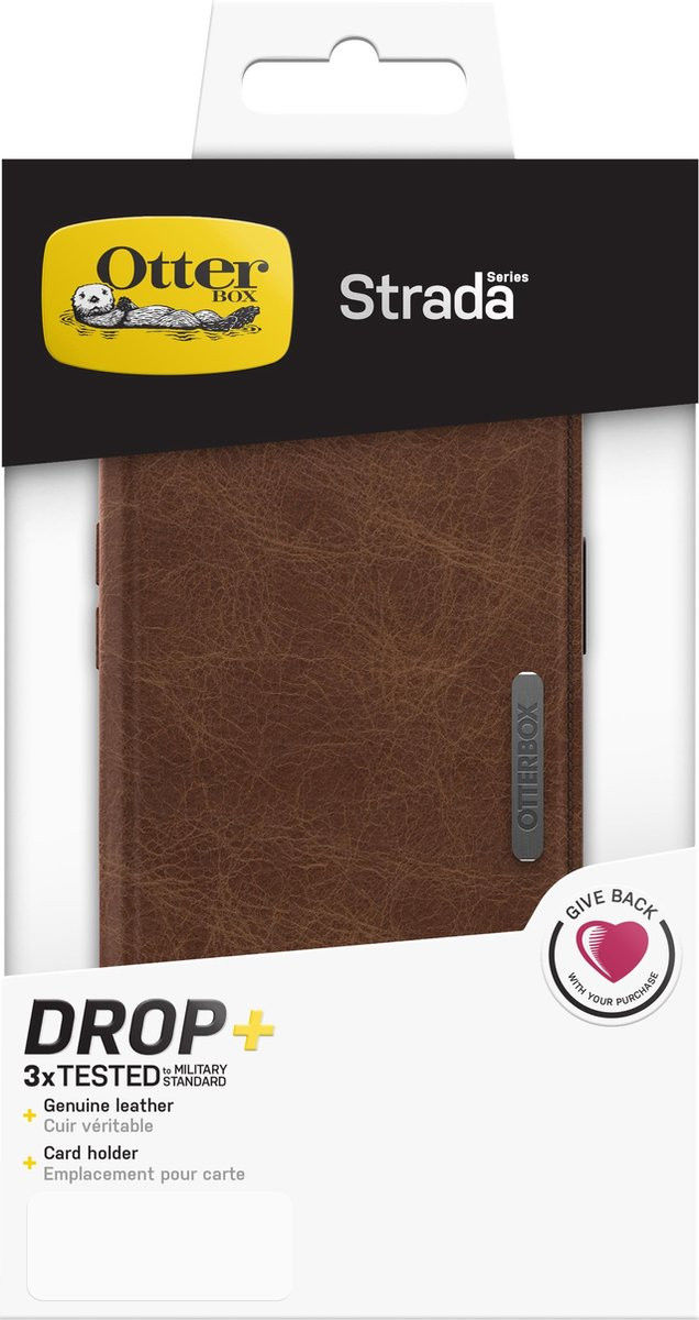 OtterBox Strada iPhone 12 / 12 Pro Hoesje Book Case Bruin afbeelding 3