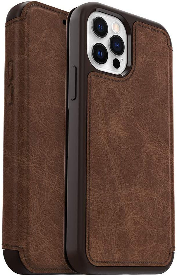OtterBox Strada iPhone 12 / 12 Pro Hoesje Book Case Bruin afbeelding 1