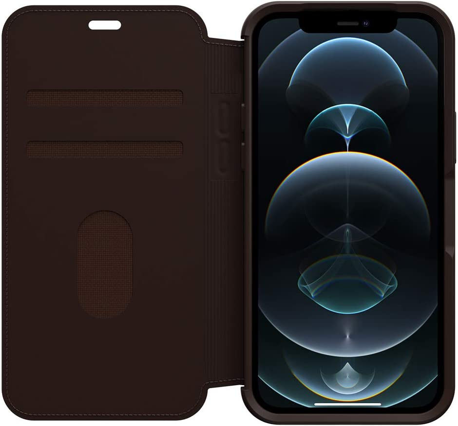 OtterBox Strada iPhone 12 / 12 Pro Hoesje Book Case Bruin afbeelding 2
