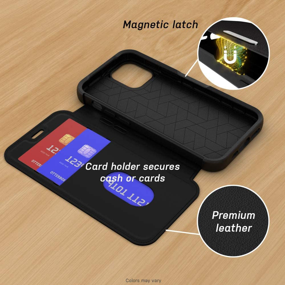 OtterBox Strada iPhone 12 / 12 Pro Hoesje Book Case Bruin afbeelding 4
