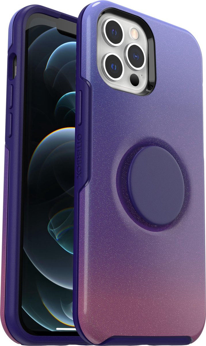 Otter + Pop Symmetry Series iPhone 12 Pro Max Hoesje Violet Paars afbeelding 1