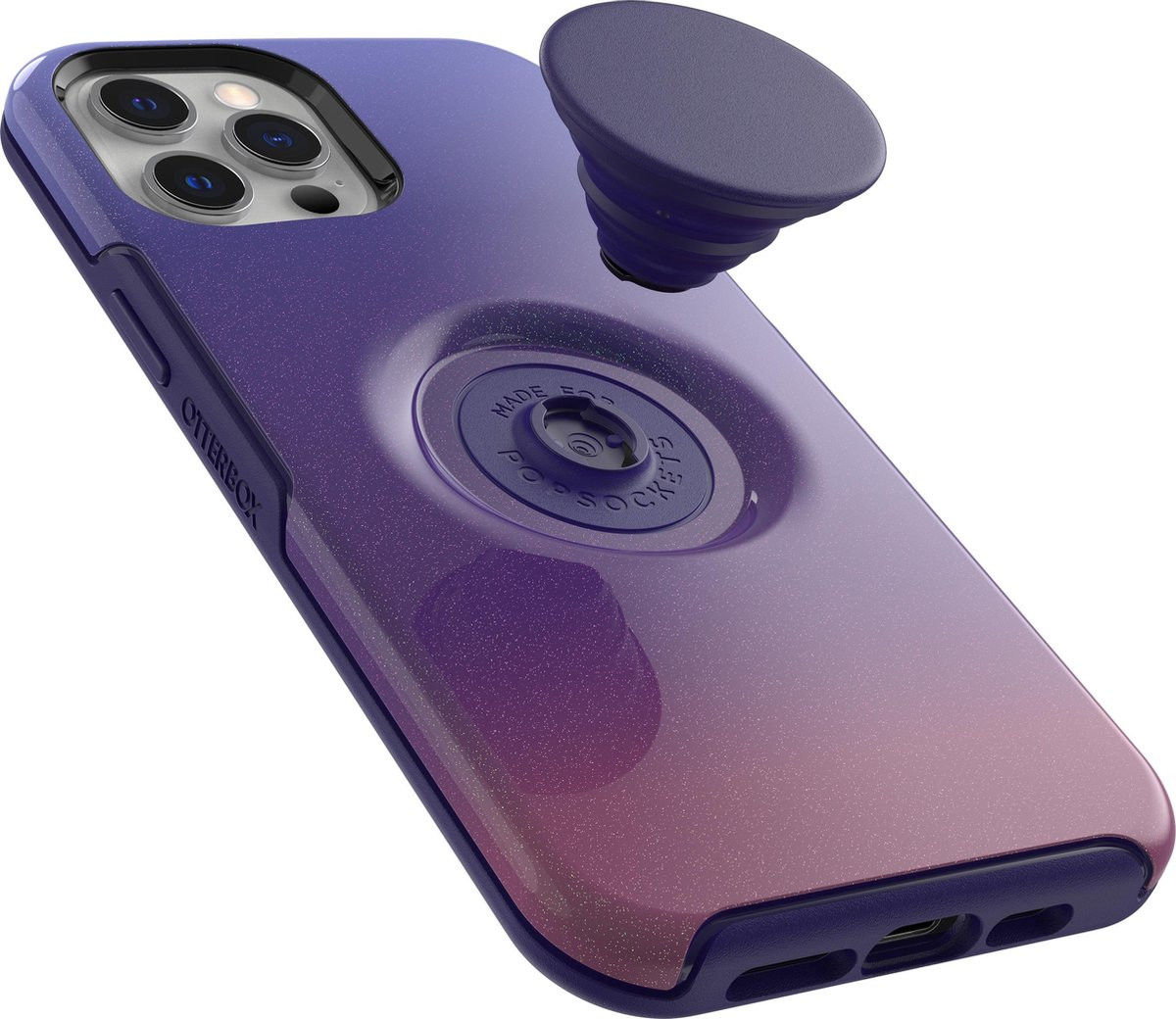 Otter + Pop Symmetry Series iPhone 12 Pro Max Hoesje Violet Paars afbeelding 2