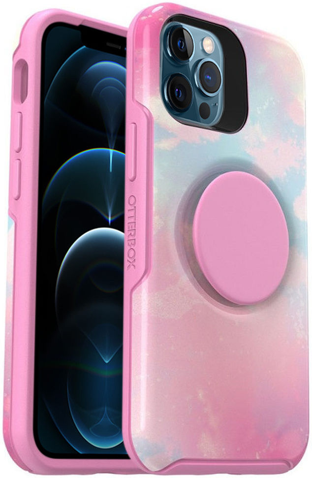 Otter + Pop Symmetry Series iPhone 12 Pro Max Hoesje Roze afbeelding 1
