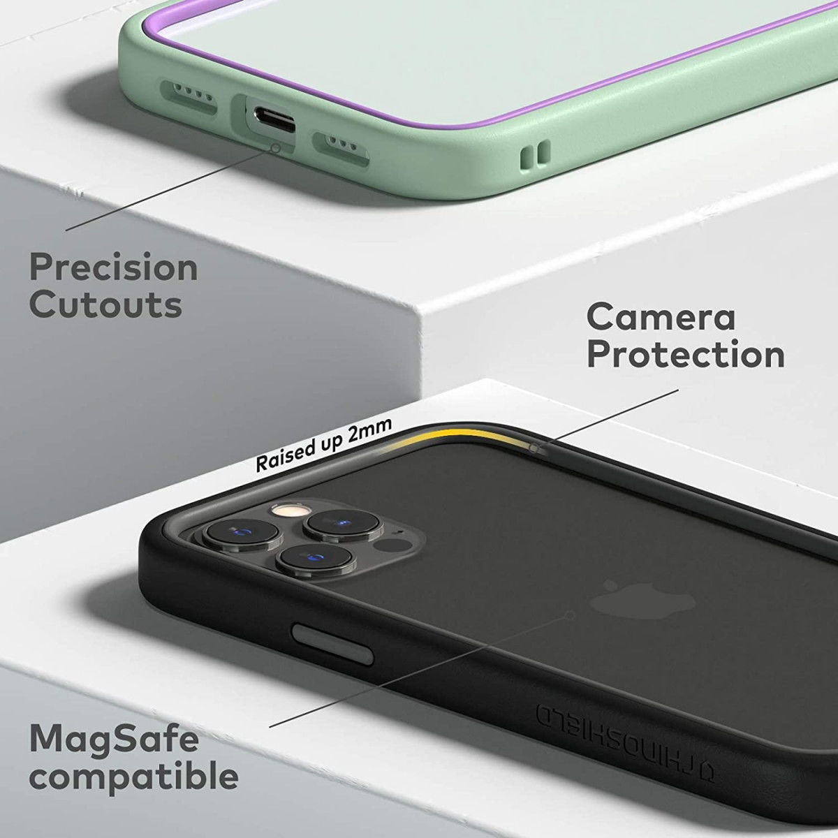 RhinoShield Mod NX Apple iPhone 12 / 12 Pro Hoesje Bumper Groen afbeelding 6