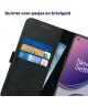 Rosso Deluxe OnePlus 8T Hoesje Echt Leer Book Case Zwart