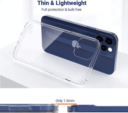 Apple iPhone 12 Pro Hoesje Armor Back Cover Transparant afbeelding 4