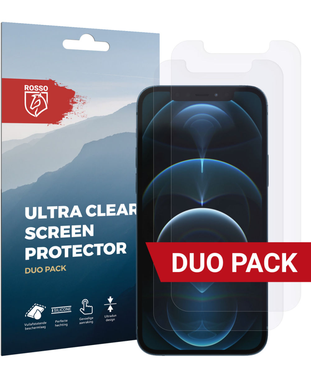 Rosso Apple iPhone 12 Pro Ultra Clear Screen Protector Duo Pack afbeelding 1