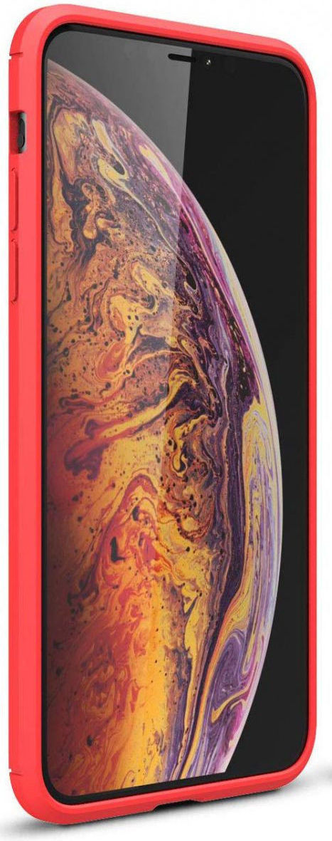 Apple iPhone 12 Pro Hoesje Geborsteld TPU Flexibele Back Cover Rood afbeelding 5