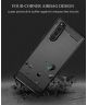 Sony Xperia 5 II Hoesje Geborsteld TPU Flexibele Back Cover Zwart