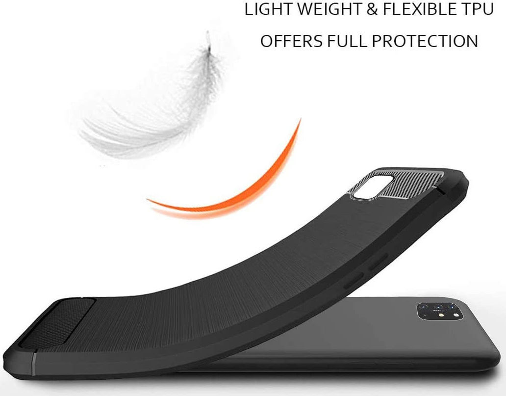 OnePlus 8T Geborsteld TPU Hoesje Zwart afbeelding 4