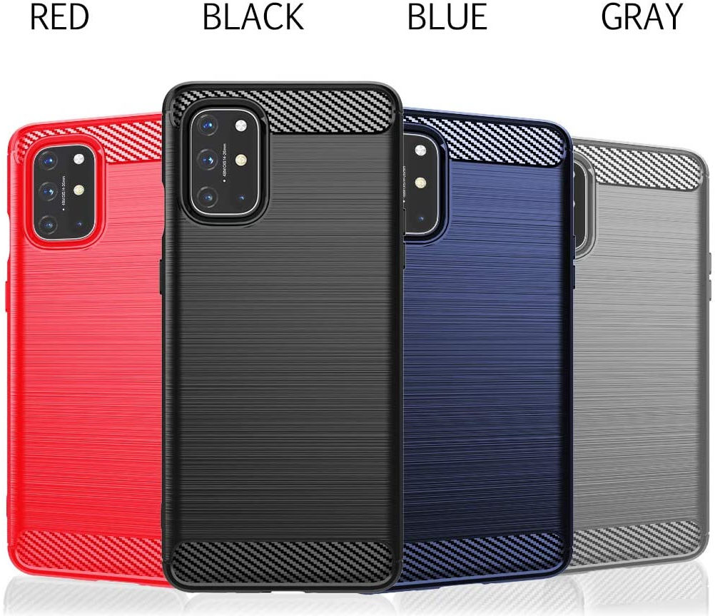 OnePlus 8T Geborsteld TPU Hoesje Zwart afbeelding 7