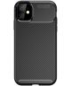 Apple iPhone 12 Pro Hoesje Siliconen Carbon Zwart