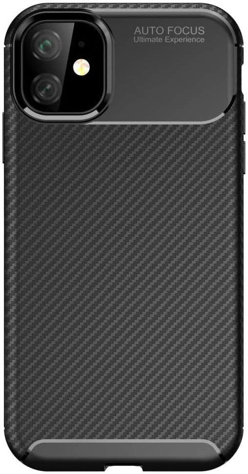 Apple iPhone 12 Pro Hoesje Siliconen Carbon Zwart afbeelding 2