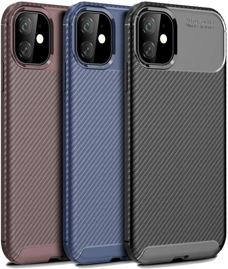 Apple iPhone 12 Pro Hoesje Siliconen Carbon Zwart afbeelding 6