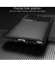 OnePlus 8T Siliconen Carbon Hoesje Zwart