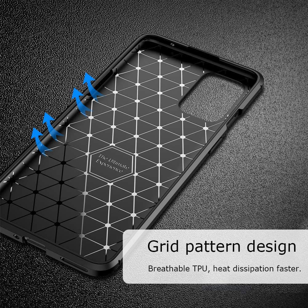 OnePlus 8T Siliconen Carbon Hoesje Zwart afbeelding 5
