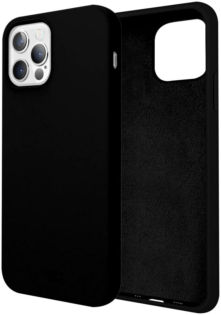 HappyCase Apple iPhone 12/12 Pro Hoesje Siliconen Back Cover Zwart afbeelding 7