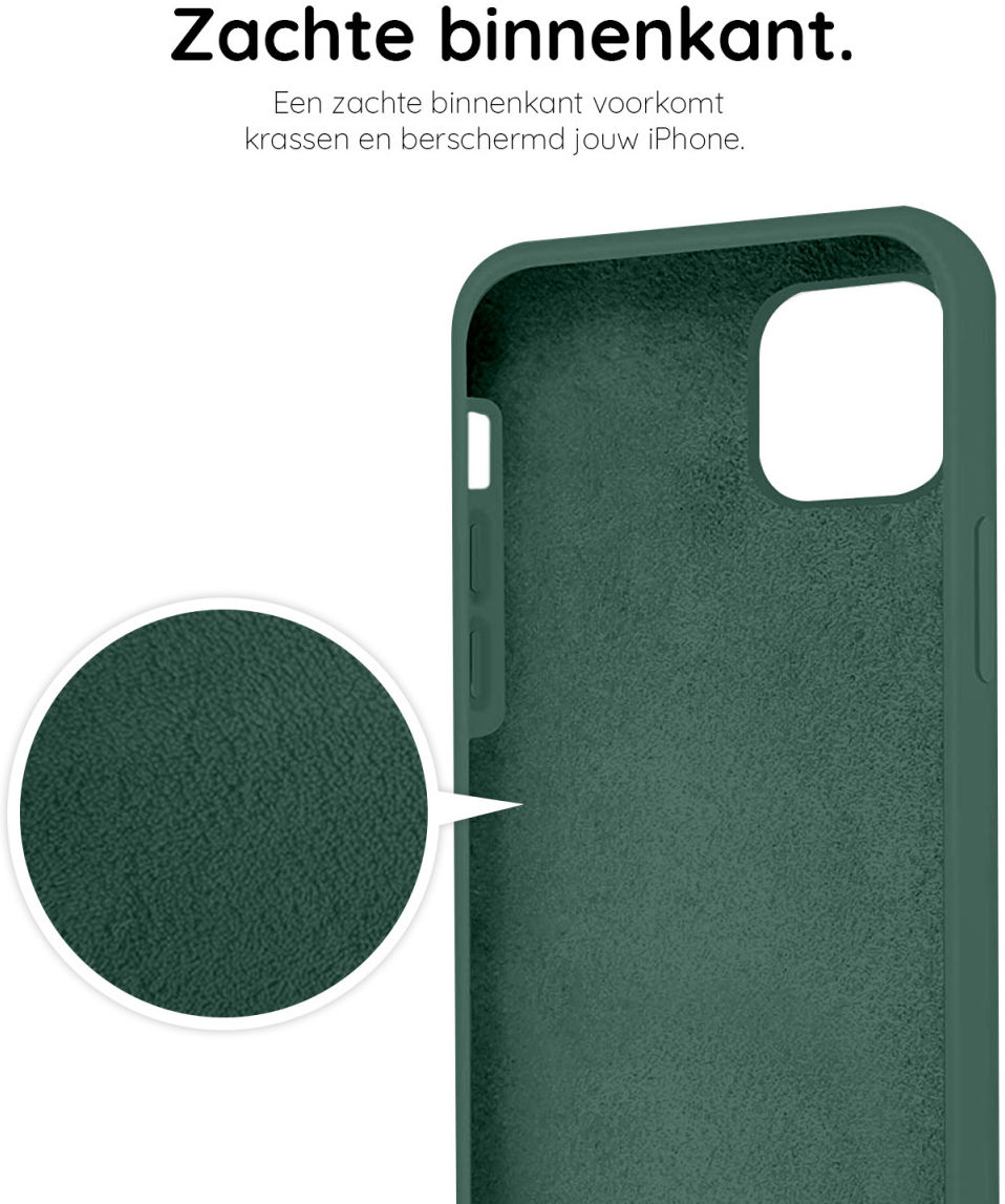 HappyCase Apple iPhone 12 Pro Hoesje Siliconen Back Cover Groen afbeelding 7