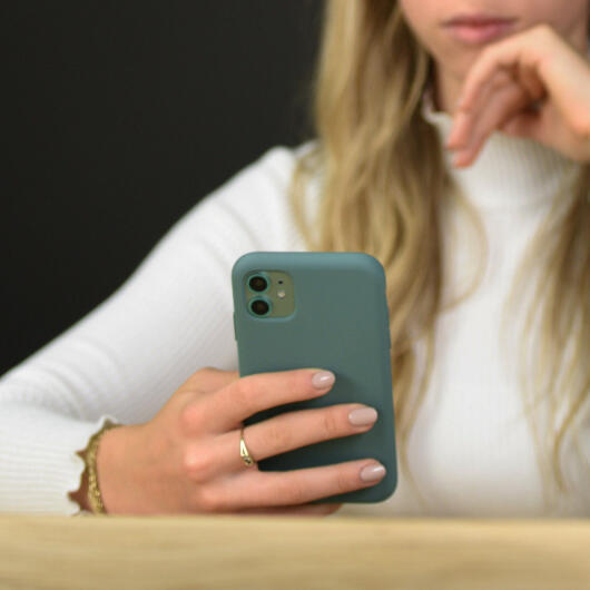 HappyCase Apple iPhone 12 Pro Hoesje Siliconen Back Cover Groen afbeelding 4