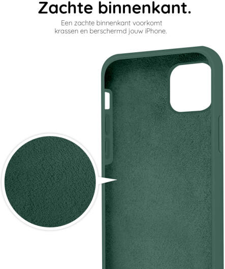 HappyCase Apple iPhone 12 Pro Hoesje Siliconen Back Cover Groen afbeelding 7