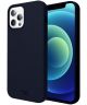 HappyCase Apple iPhone 12 Pro Hoesje Siliconen Back Cover Blauw