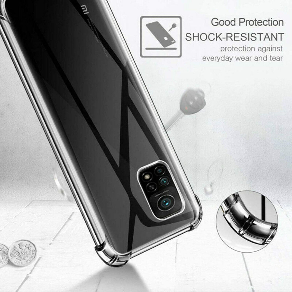 Xiaomi Mi 10T/Mi 10T Pro Hoesje Schokbestendig Transparant afbeelding 5