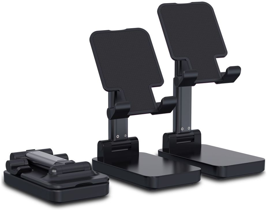Verstelbare Aluminium iPad/Tablet Bureau Houder Opvouwbaar Zwart afbeelding 5