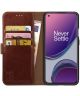 Rosso Element OnePlus 8T Hoesje Book Cover Wallet Case Bruin