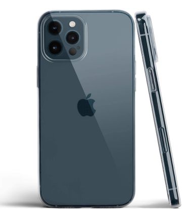 Apple iPhone 12 Pro Hoesje Back Cover Dun TPU Transparant Hoesjes