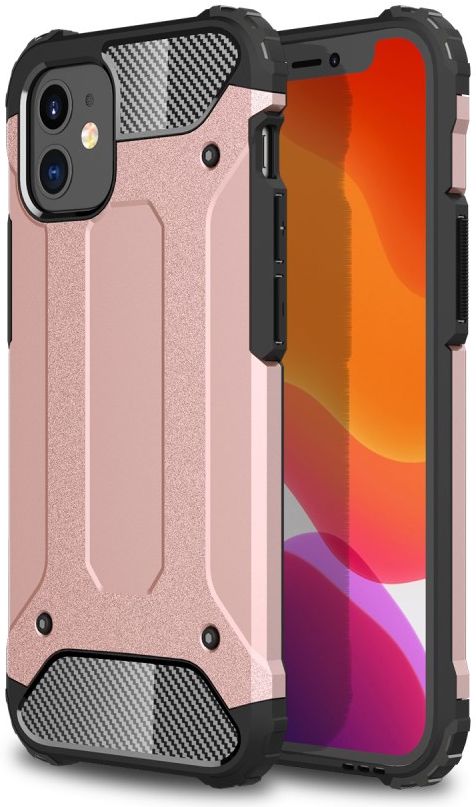 Apple iPhone 12 Mini Hoesje Shock Proof Hybride Back Cover Rose Gold afbeelding 1