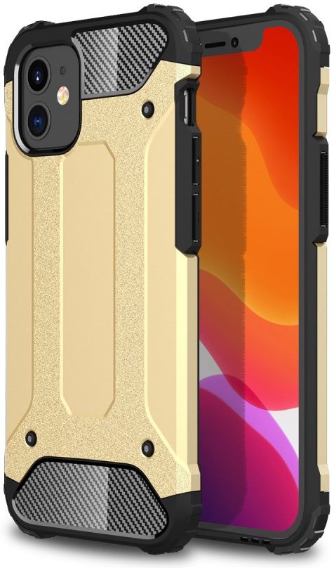 Apple iPhone 12 Mini Hoesje Shock Proof Hybride Back Cover Goud afbeelding 1
