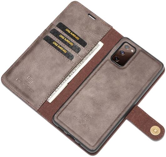Samsung Galaxy S20 FE 2-in-1 Bookcase en Back Cover Hoesje Grijs afbeelding 5
