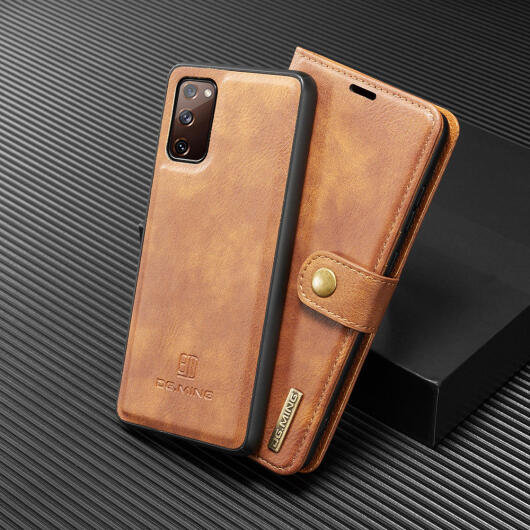 Samsung Galaxy S20 FE 2-in-1 Bookcase en Back Cover Hoesje Bruin afbeelding 15