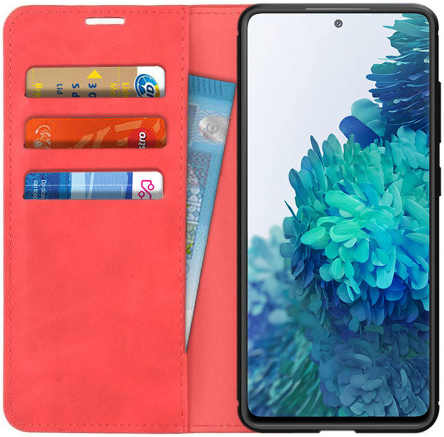 Samsung Galaxy S20 FE Hoesje Wallet Book Case Kunstleer Rood afbeelding 1