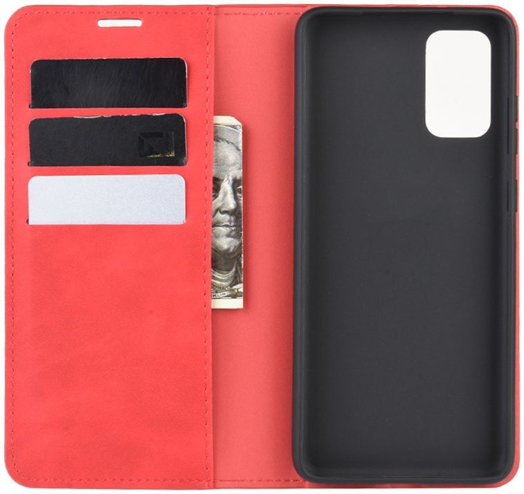 Samsung Galaxy S20 FE Hoesje Wallet Book Case Kunstleer Rood afbeelding 3