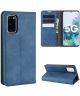 Samsung Galaxy S20 FE Hoesje Wallet Book Case Kunstleer Blauw
