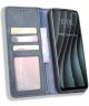 HTC Desire 20 Pro Retro Book Case Portemonnee Hoesje Grijs