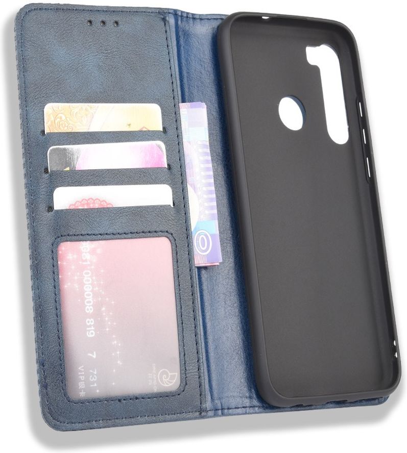 HTC Desire 20 Pro Retro Book Case Portemonnee Hoesje Grijs afbeelding 8