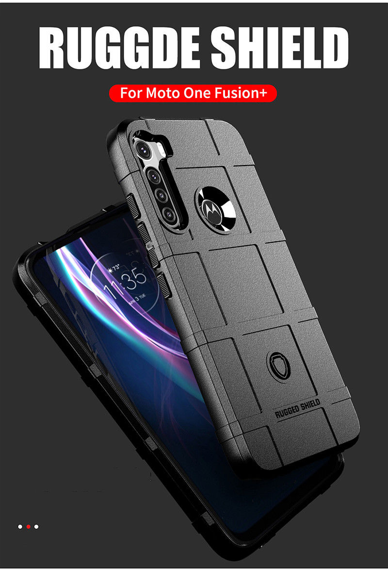 Motorola Moto One Fusion Plus Hoesje Rugged Shield Zwart afbeelding 5
