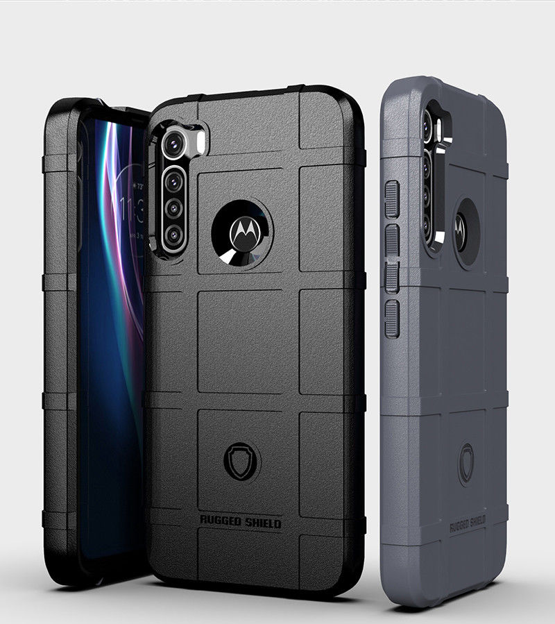 Motorola Moto One Fusion Plus Hoesje Rugged Shield Zwart afbeelding 6