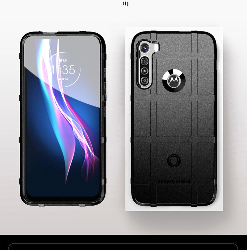 Motorola Moto One Fusion Plus Hoesje Rugged Shield Zwart afbeelding 10