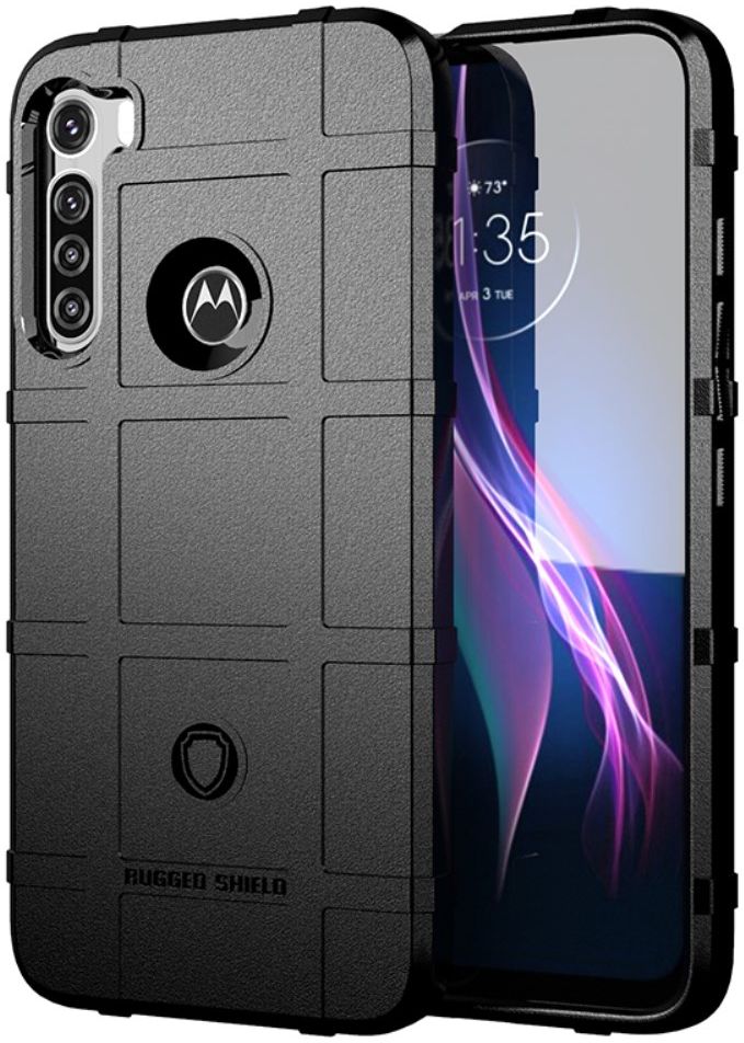 Motorola Moto One Fusion Plus Hoesje Rugged Shield Zwart afbeelding 1