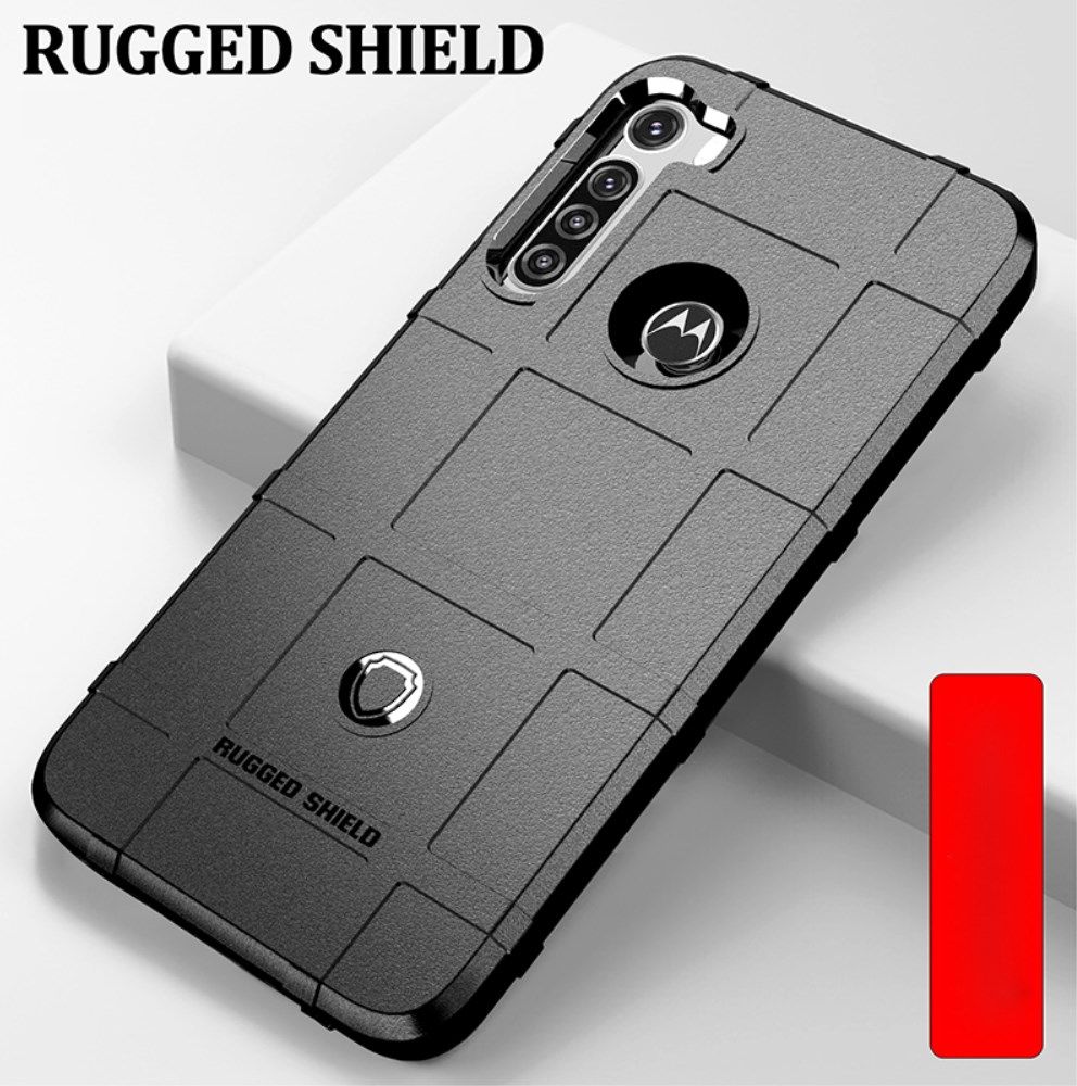 Motorola Moto One Fusion Plus Hoesje Rugged Shield Zwart afbeelding 3